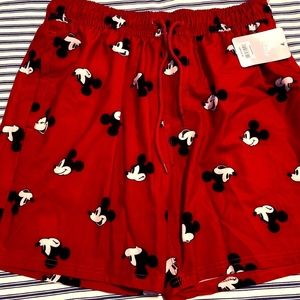 Men's Mickey Bathing Suit (Red/Medium)